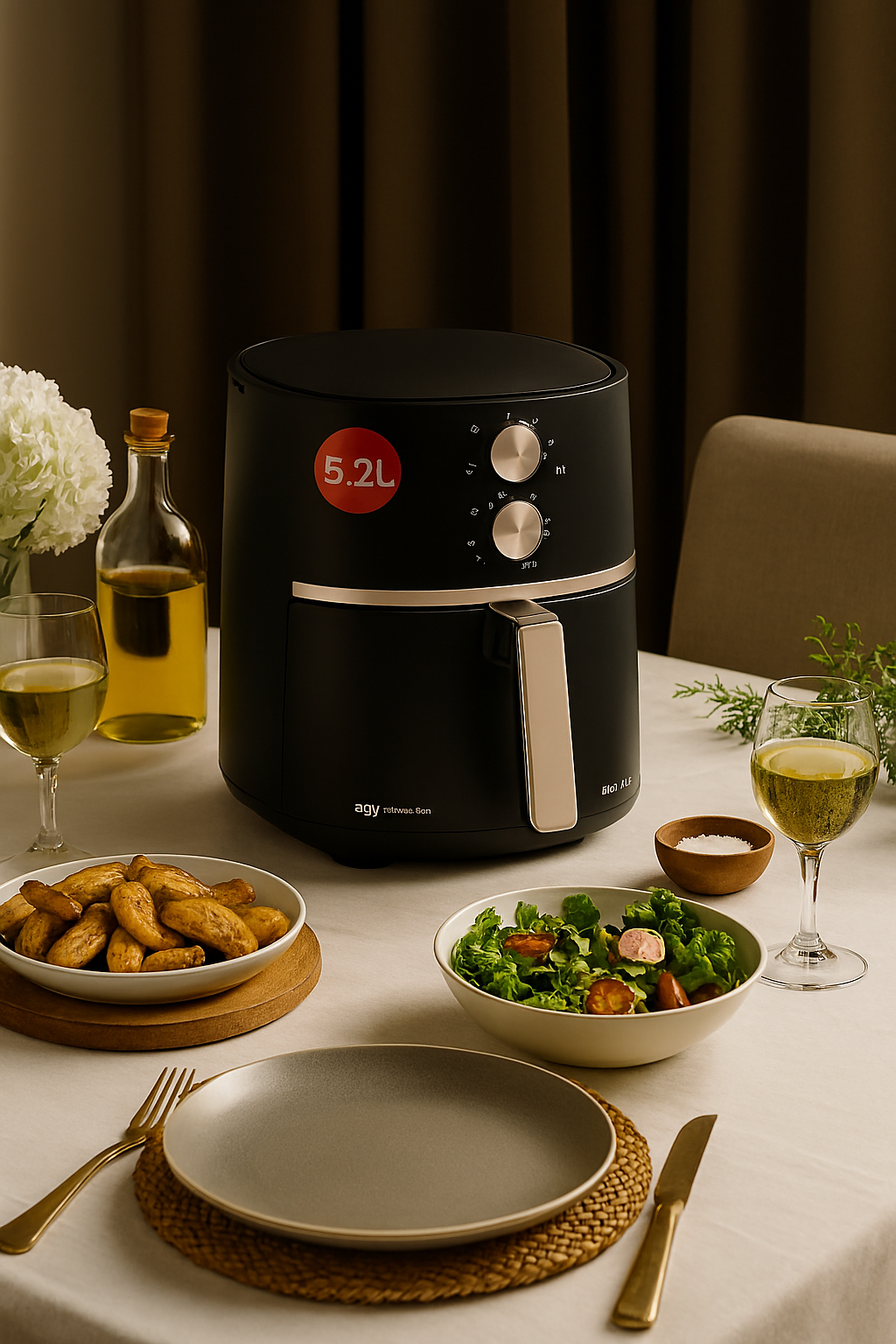 WAP Fritadeira Elétrica Air Fryer GRAND FAMILY 5,2 Litros